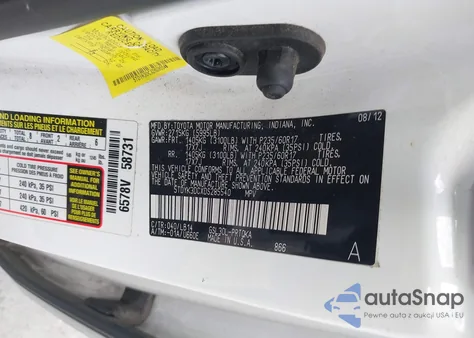 2013 Toyota Sienna Xle V6 8 Passenger z USA, uszkodzony, nr VIN 5TDYK3DCXDS285540